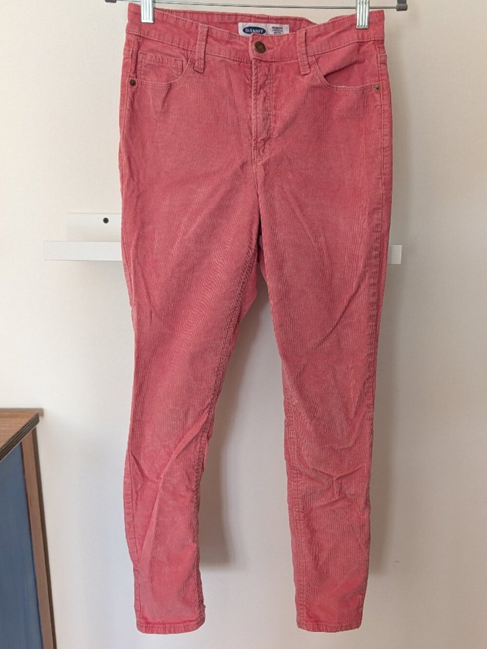 Old Navy Rockstar Pink Corduroy Pants Jeans Skinny Women's Size 6